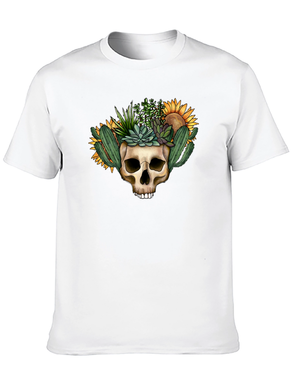 Skull Planter Graphic Tee - Desert Bloom
