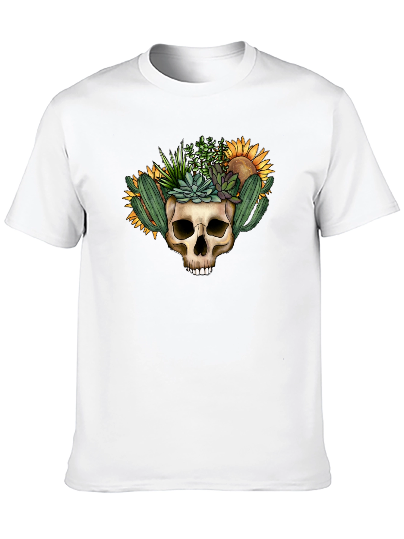Skull Planter Graphic Tee - Desert Bloom