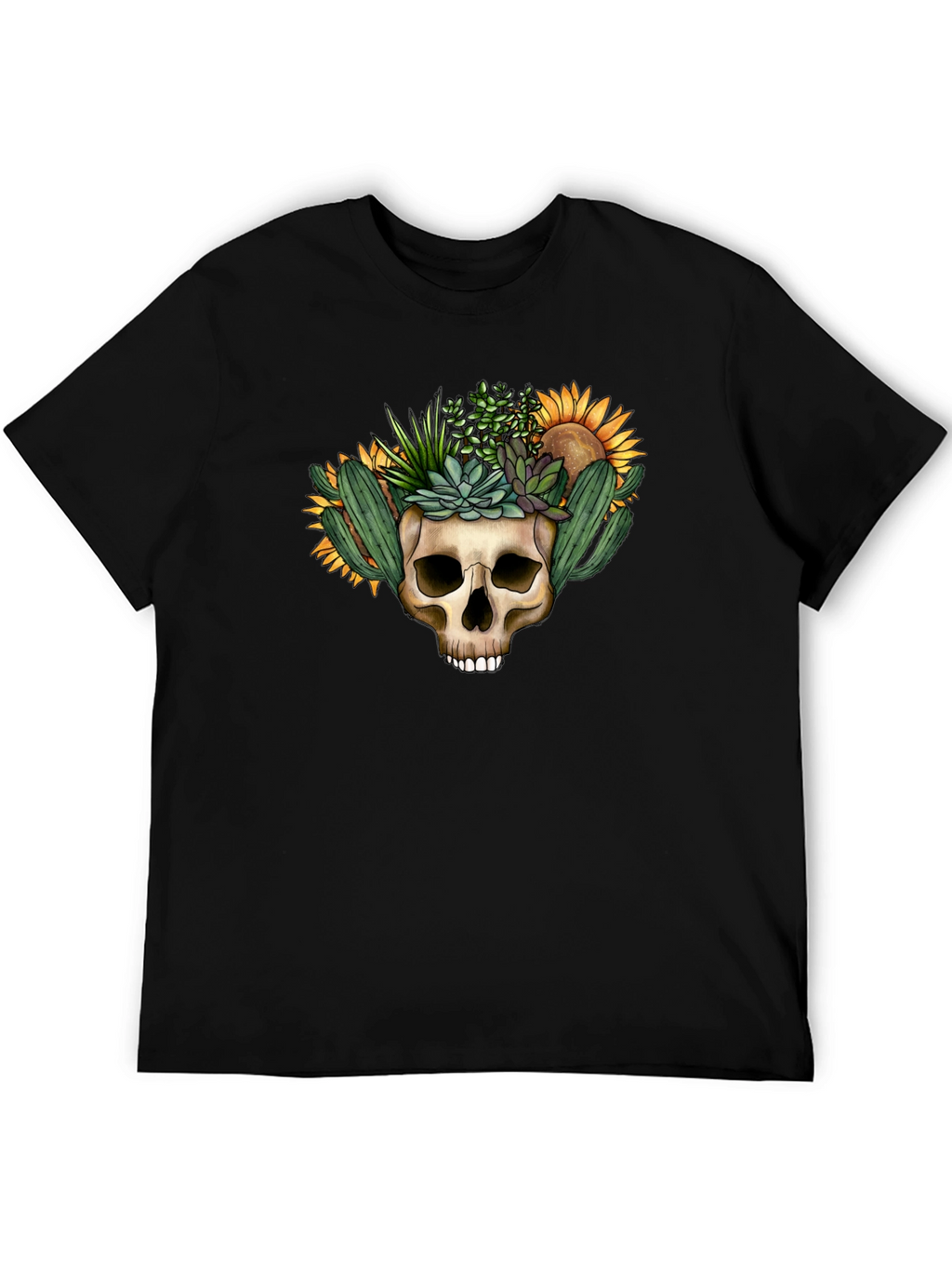 Skull Planter Graphic Tee - Desert Bloom