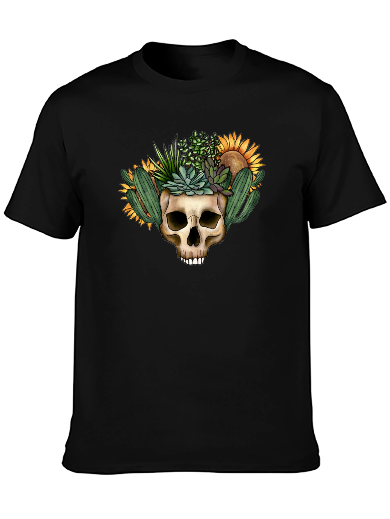 Skull Planter Graphic Tee - Desert Bloom