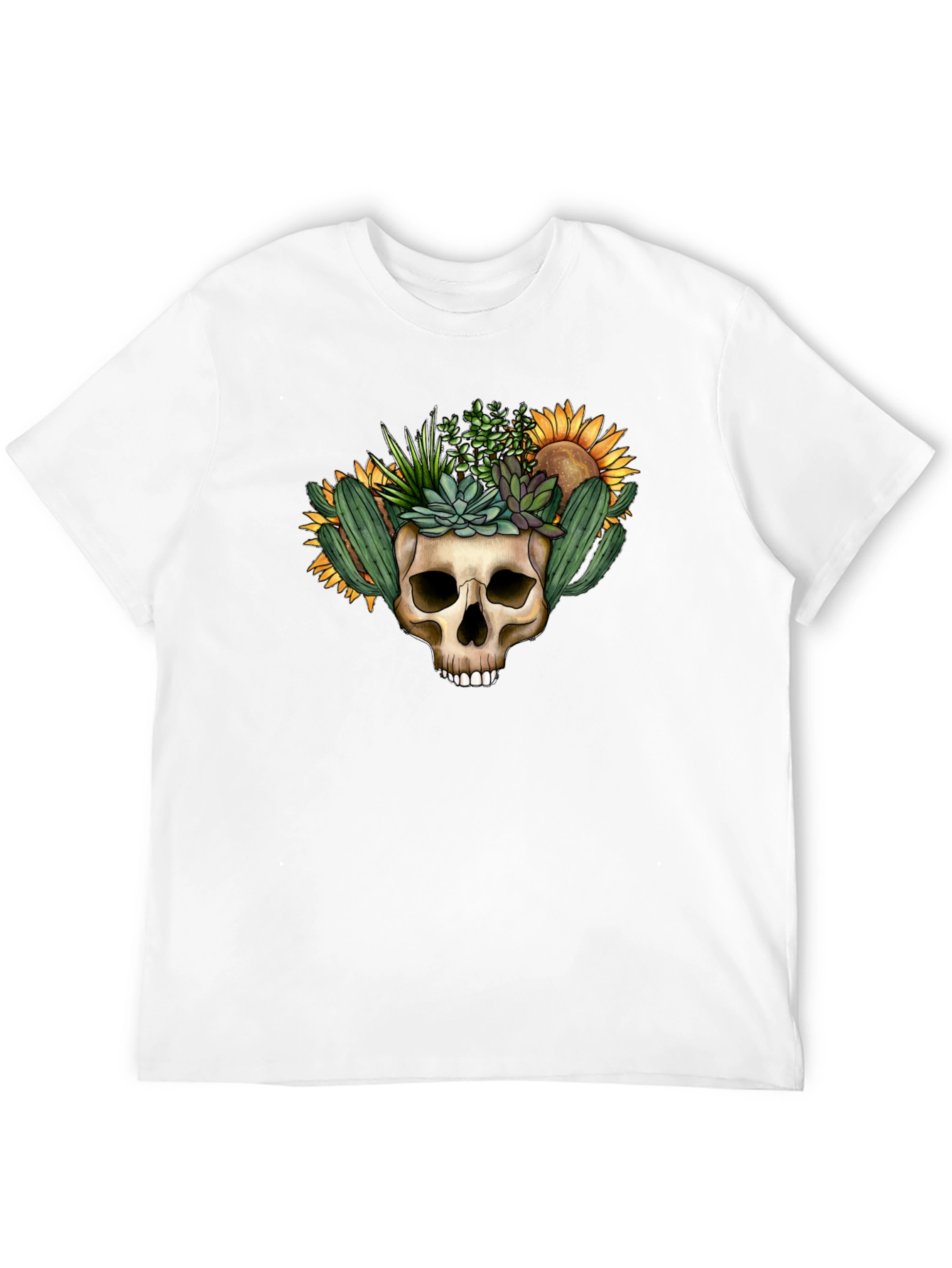 Skull Planter Graphic Tee - Desert Bloom