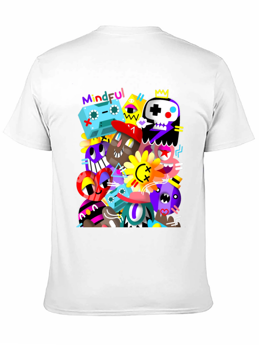 Mindful Doodle Art Black Graphic Tee