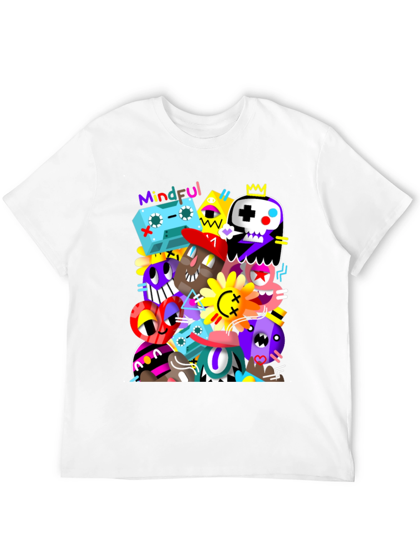 Mindful Doodle Art Black Graphic Tee