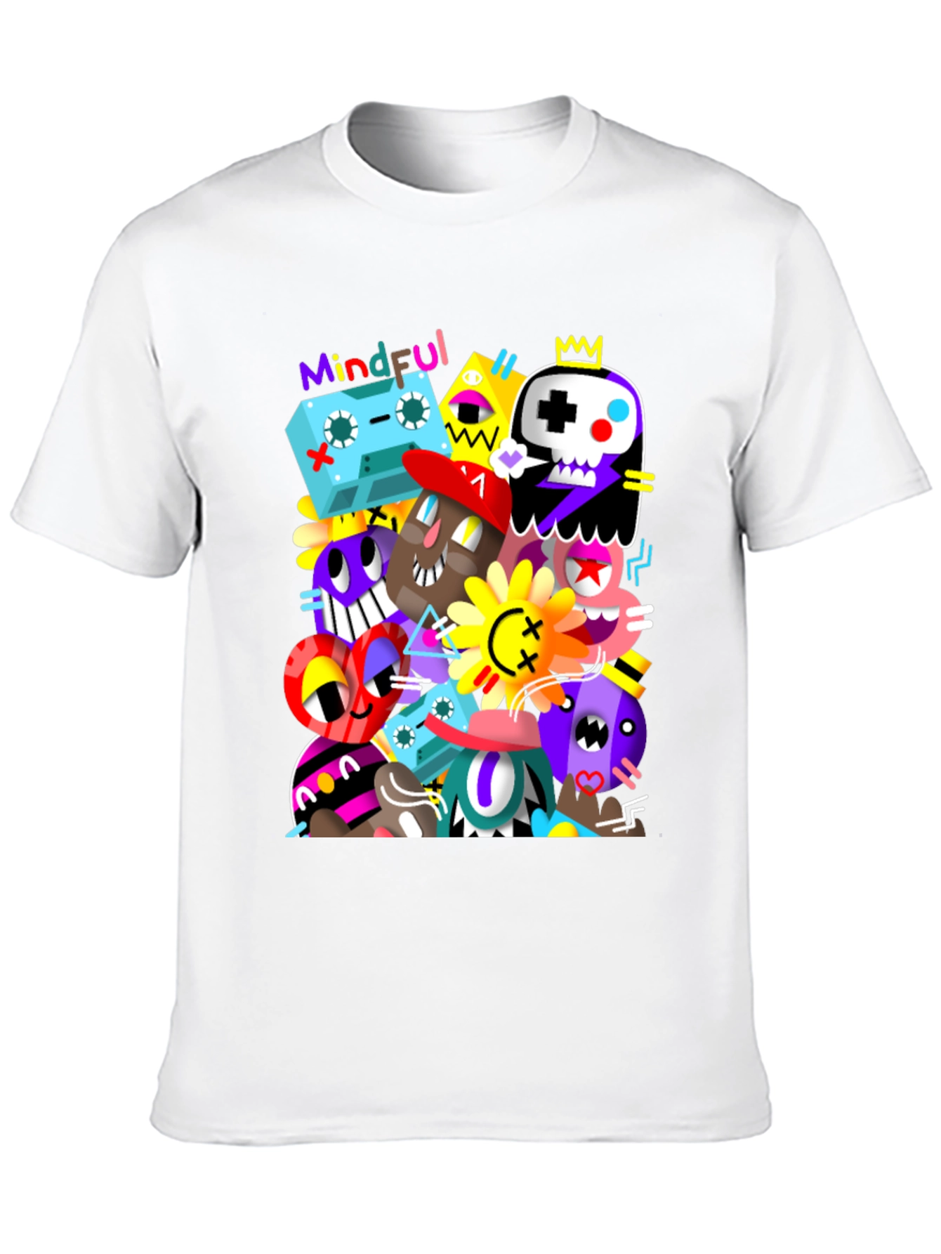 Mindful Doodle Art Black Graphic Tee