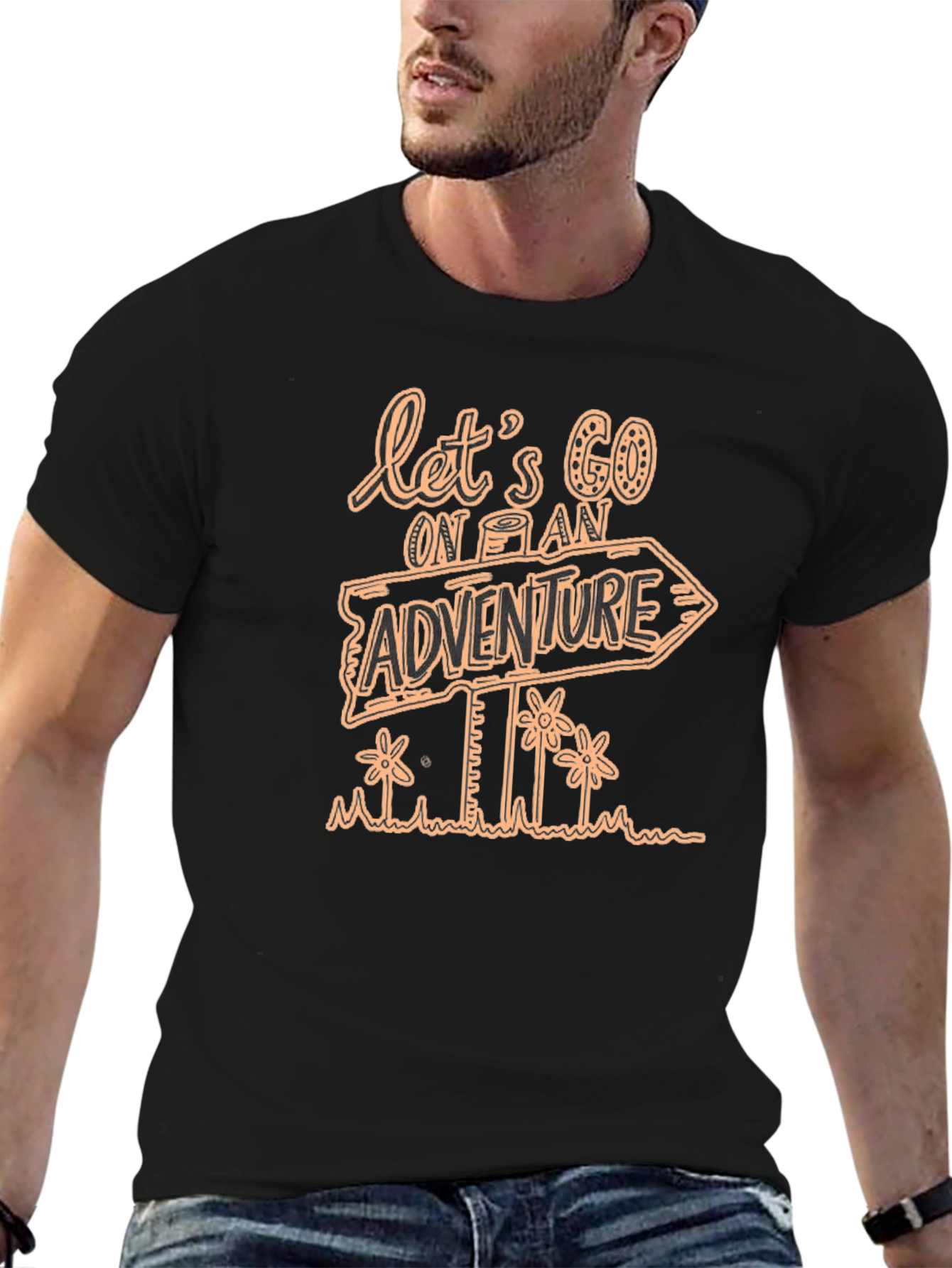Adventure Awaits Black T-Shirt