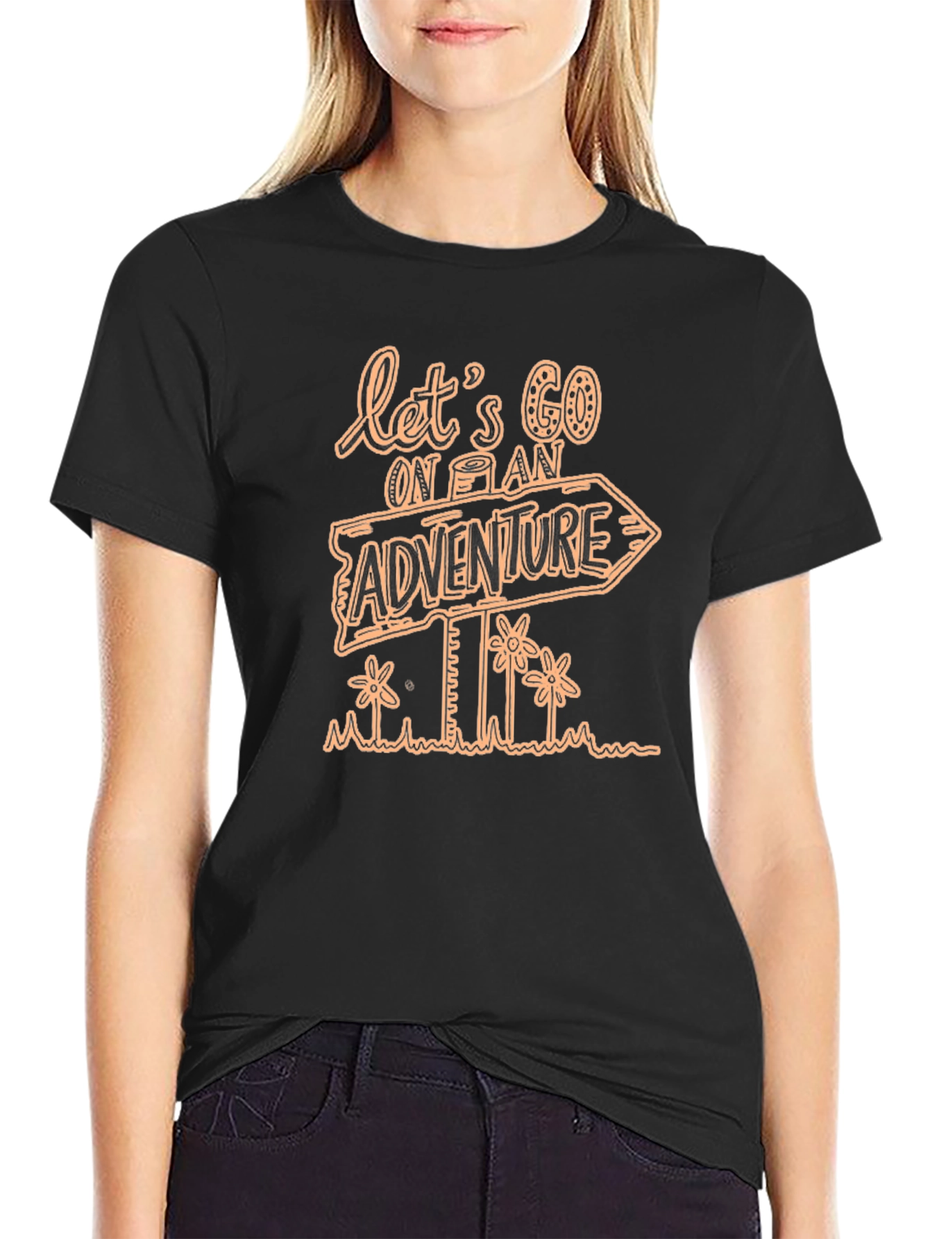 Adventure Awaits Black T-Shirt