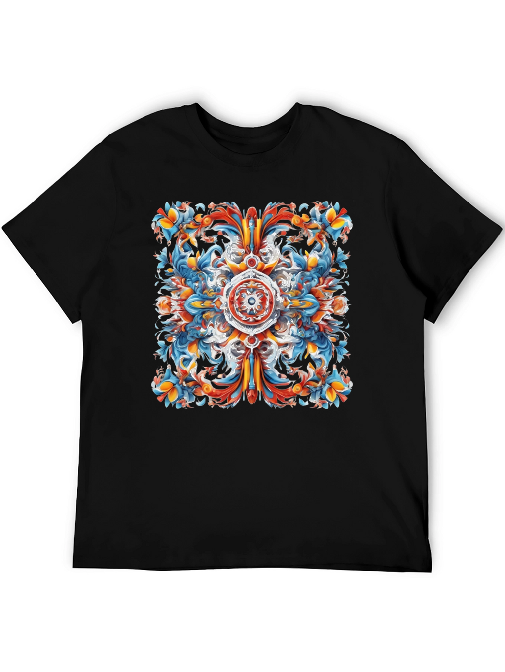 Abstract Ornamental Graphic Print Tee