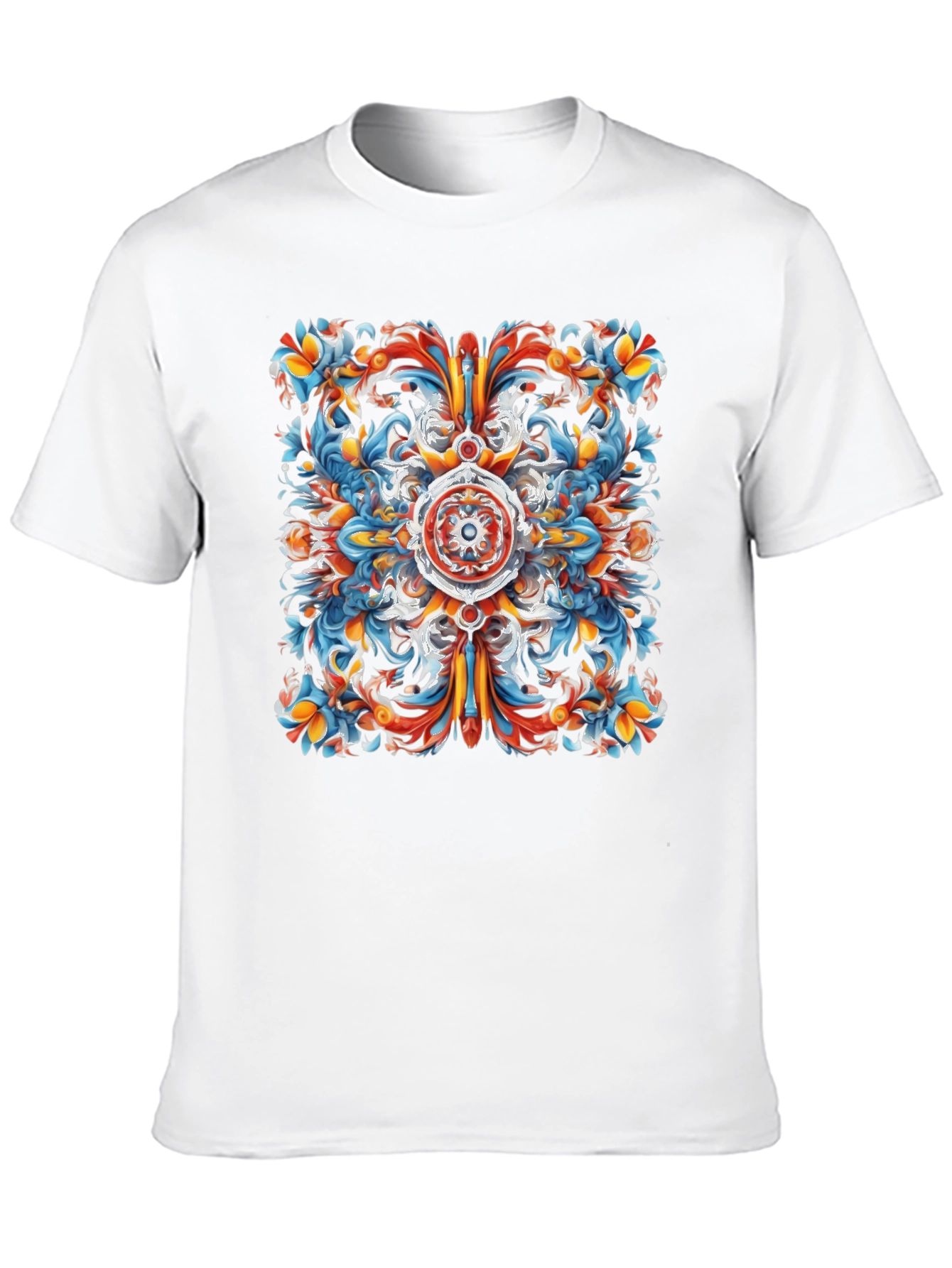 Abstract Ornamental Graphic Print Tee