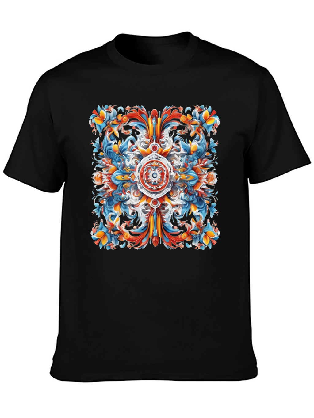 Abstract Ornamental Graphic Print Tee