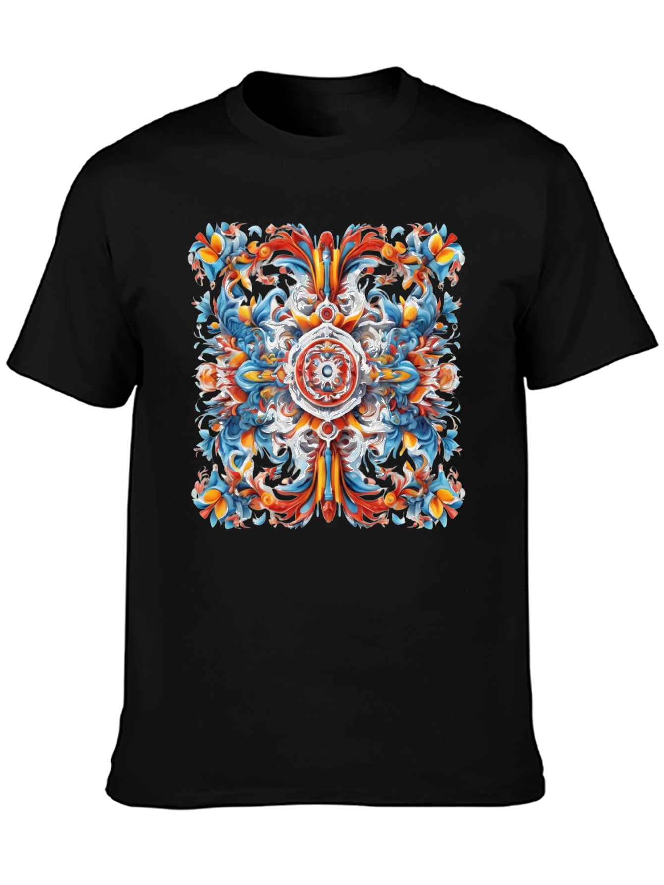 Abstract Ornamental Graphic Print Tee