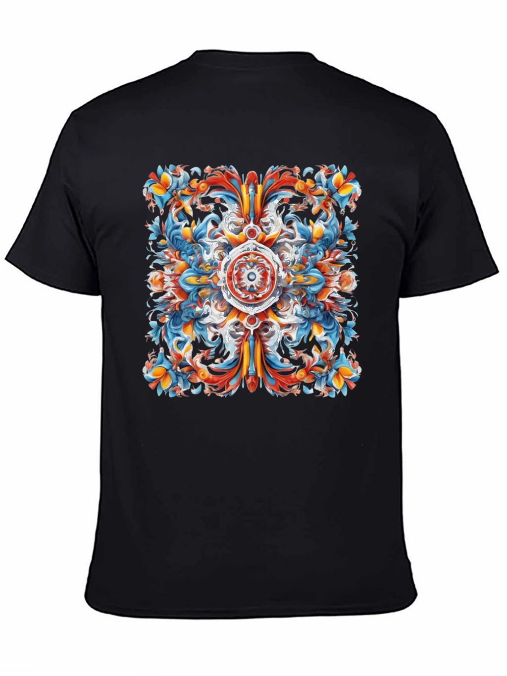 Abstract Ornamental Graphic Print Tee