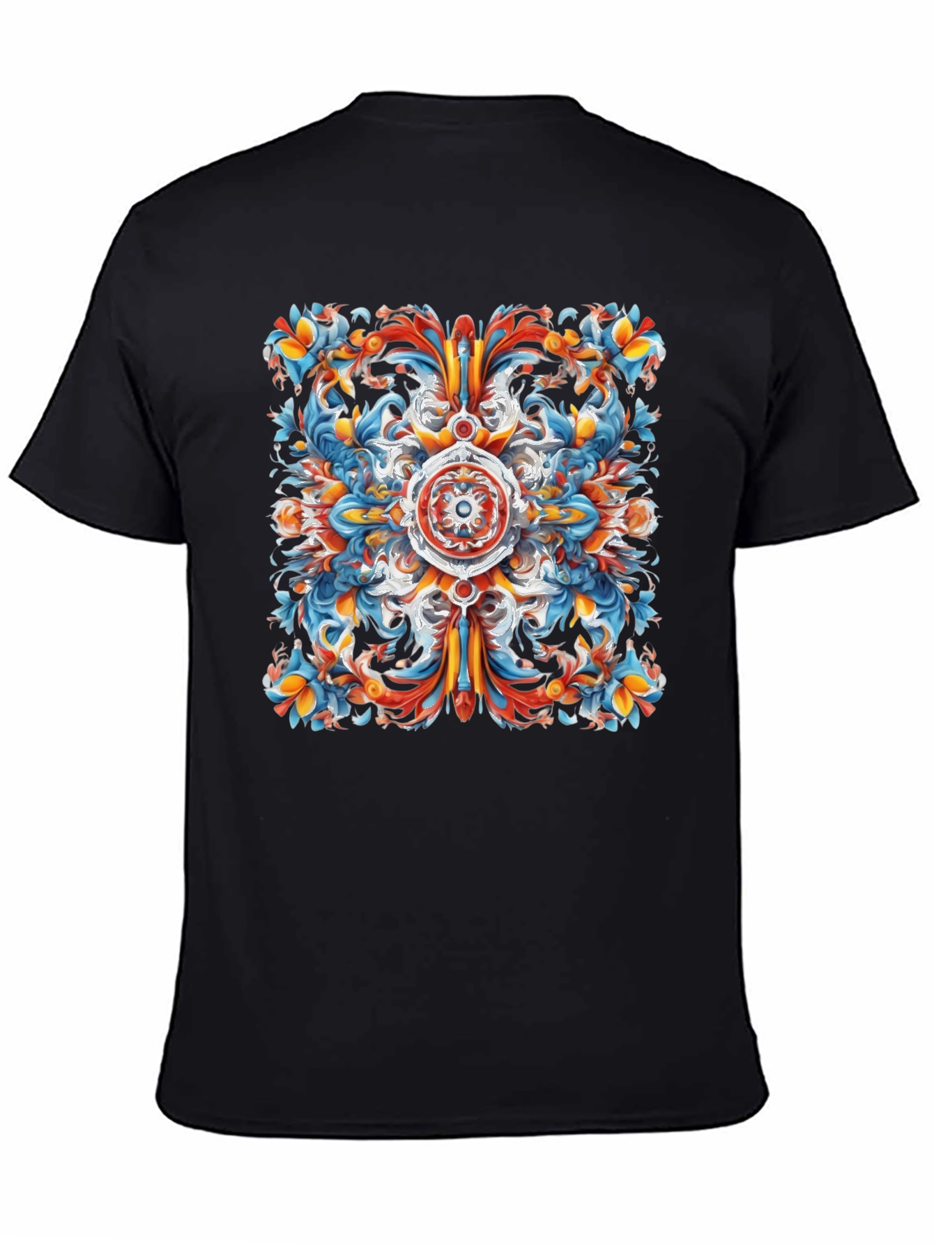 Abstract Ornamental Graphic Print Tee