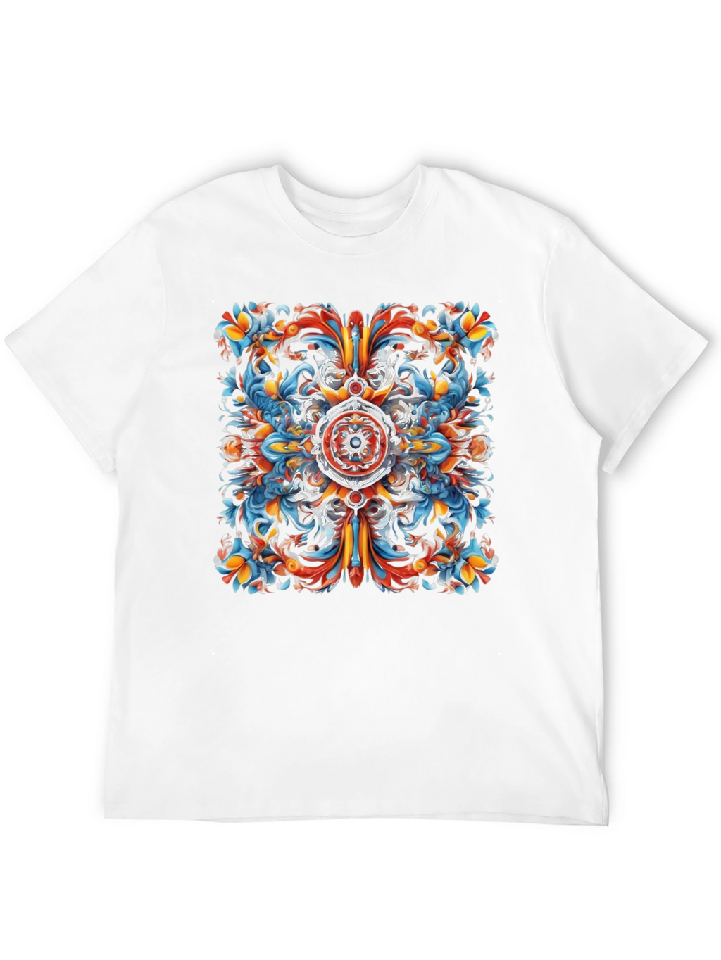 Abstract Ornamental Graphic Print Tee