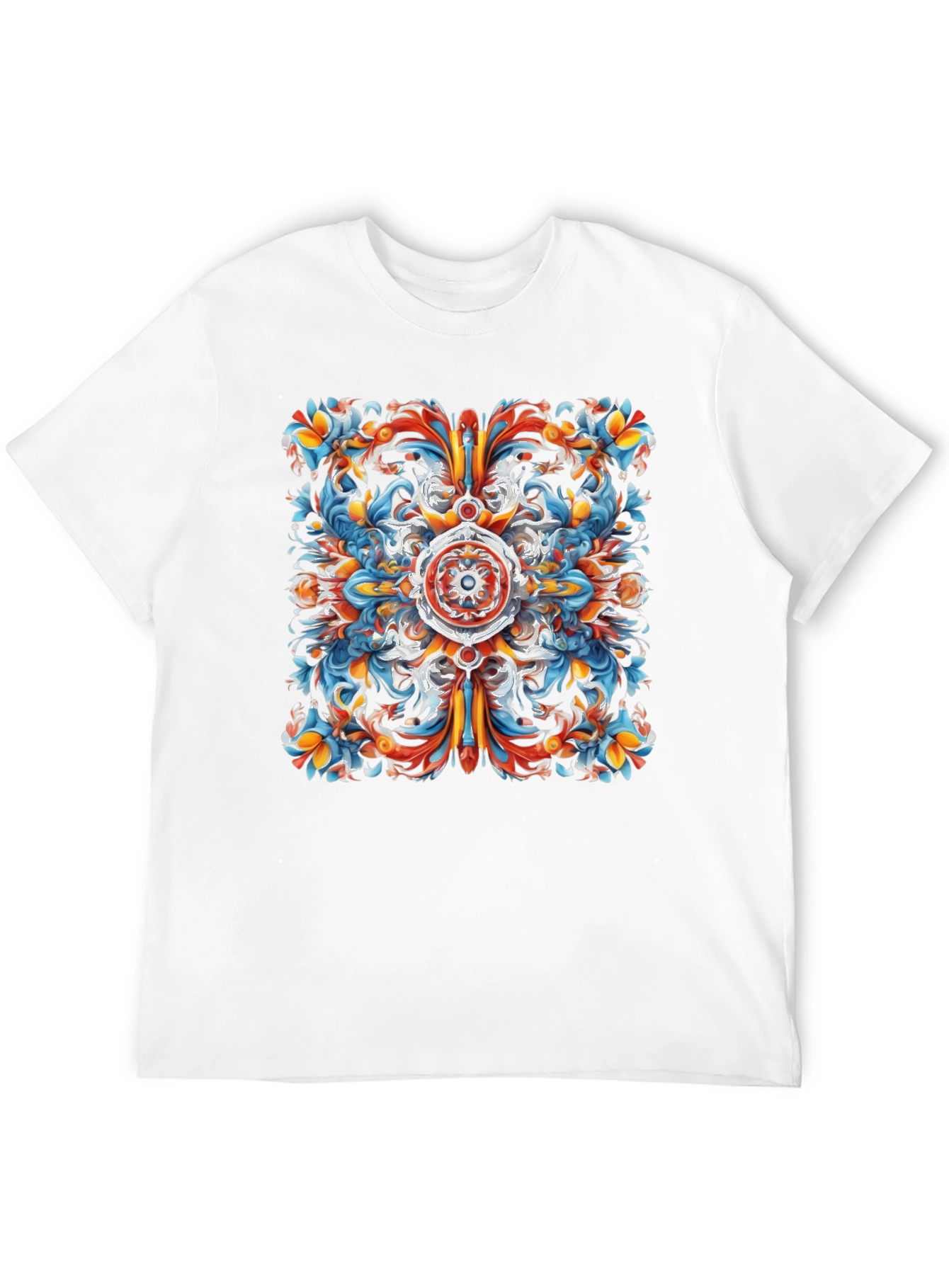 Abstract Ornamental Graphic Print Tee