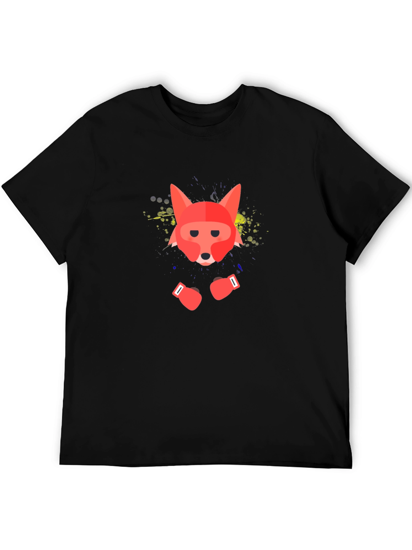 Boxing Fox Graphic Tee - Black T-Shirt