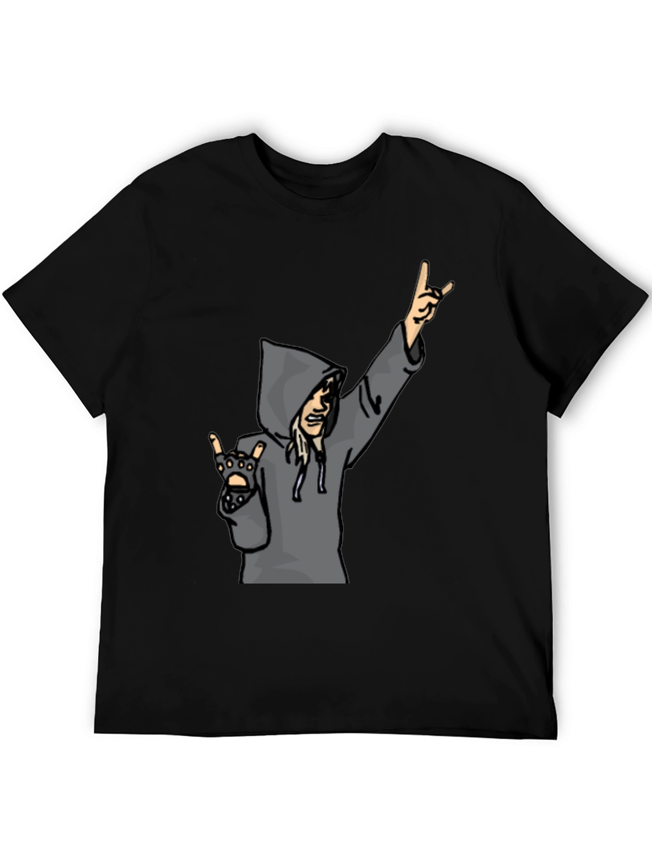 Cartoon Rocker Graphic T-Shirt