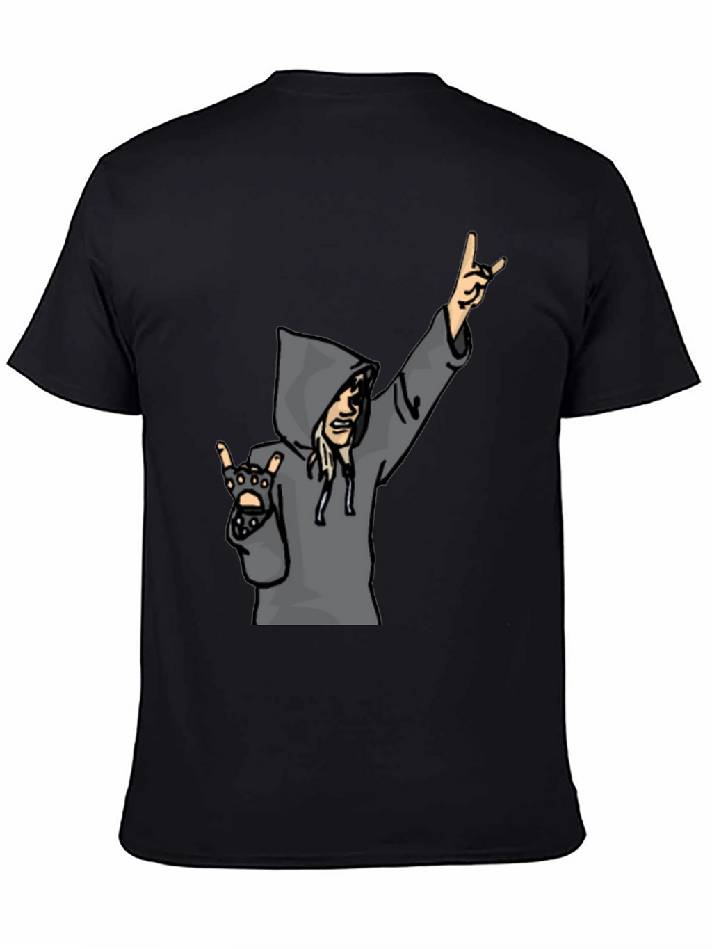 Cartoon Rocker Graphic T-Shirt