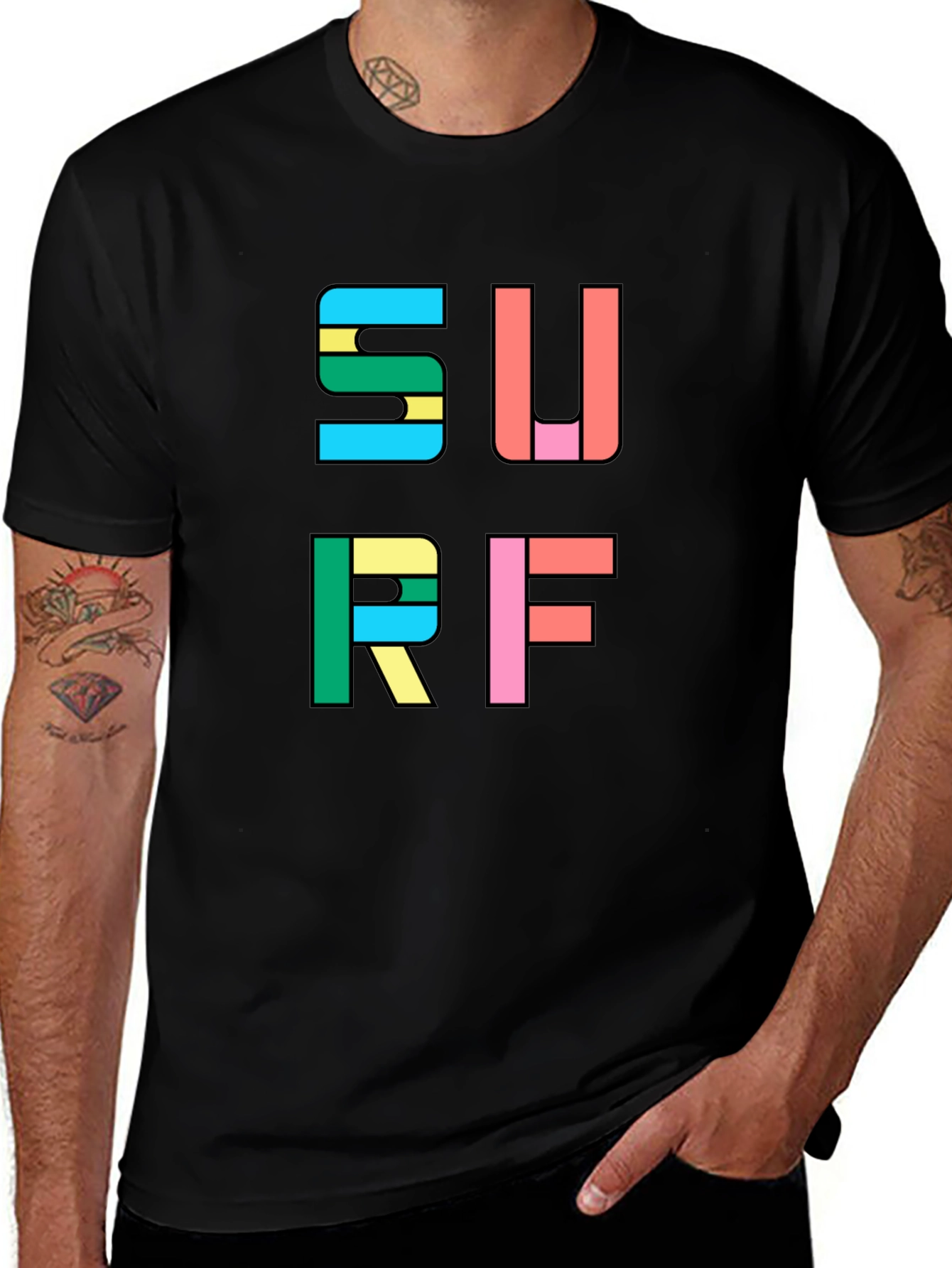Surf Graphic Tee - Bold Colorful Design