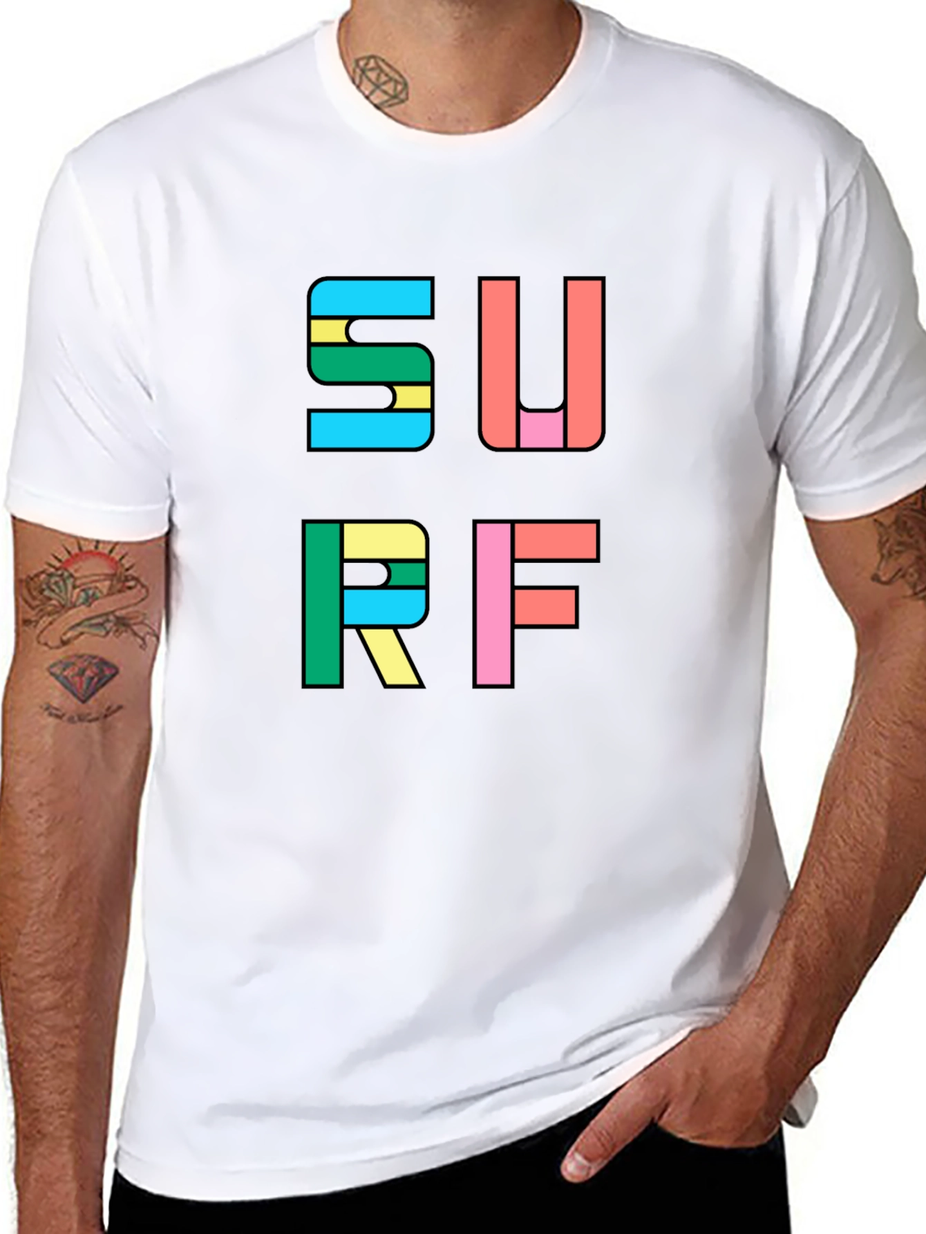 Surf Graphic Tee - Bold Colorful Design