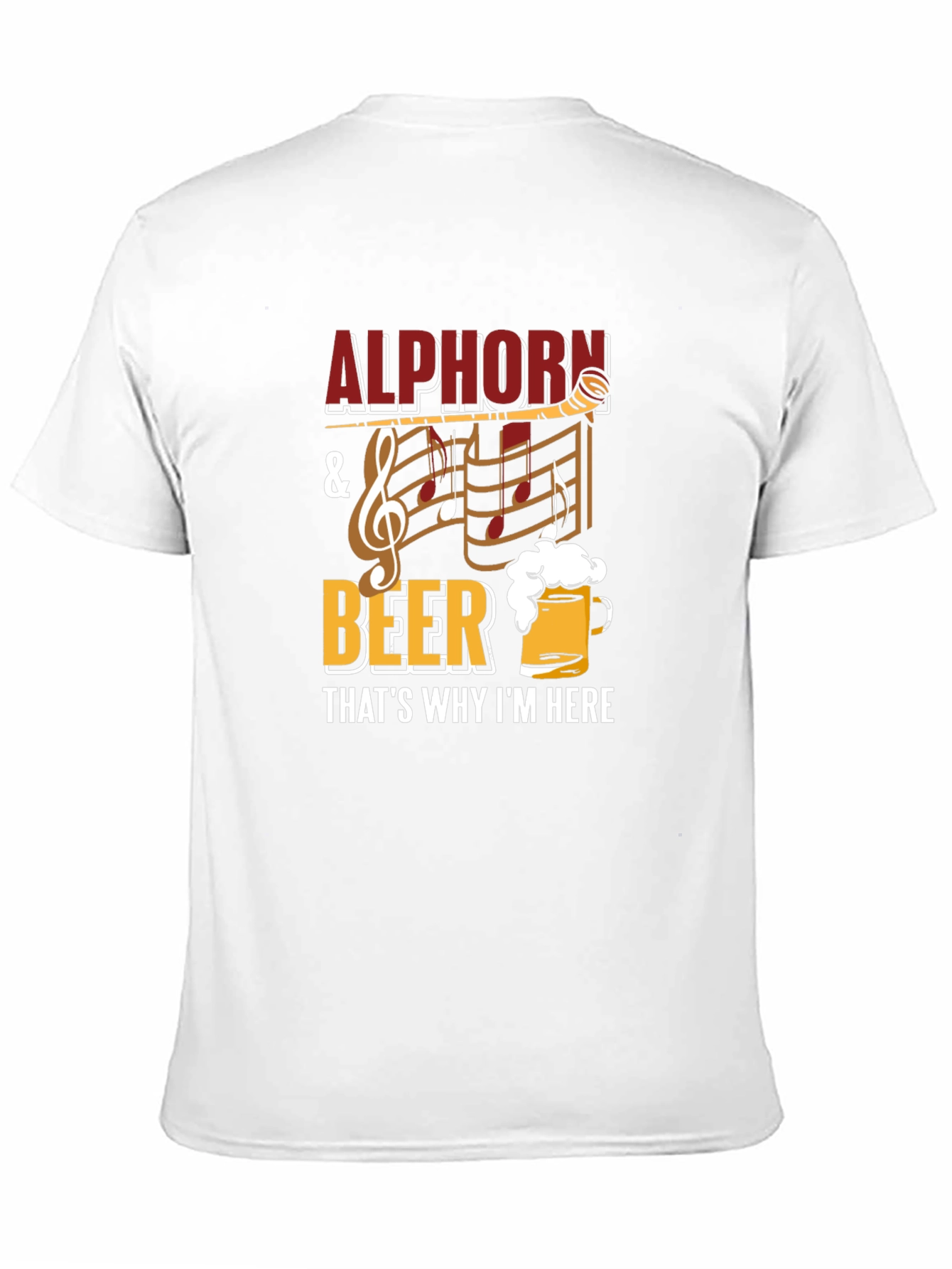 Alphorn & Beer Mens Black Graphic Tee