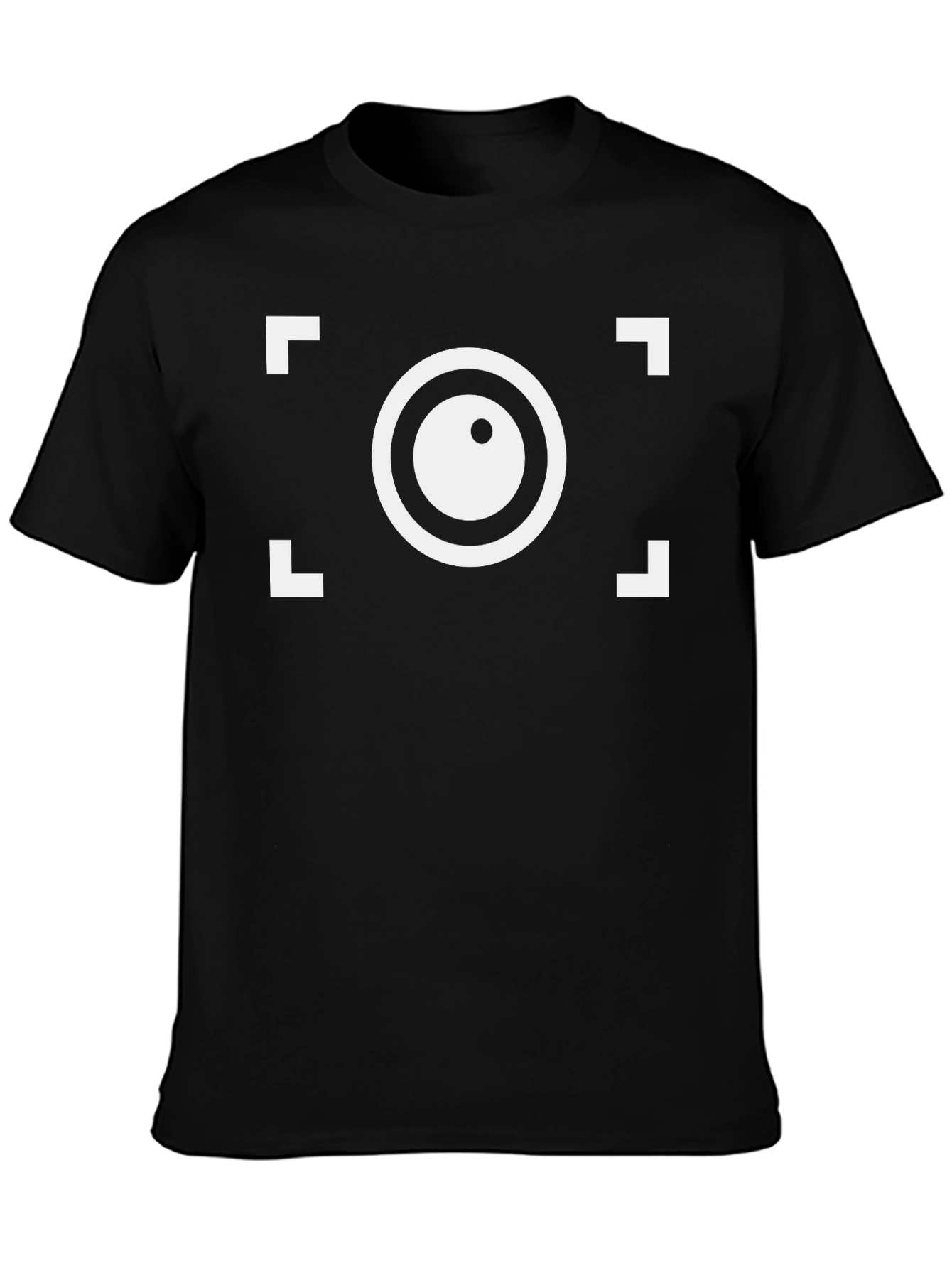 Camera Focus Graphic T-Shirt - Black