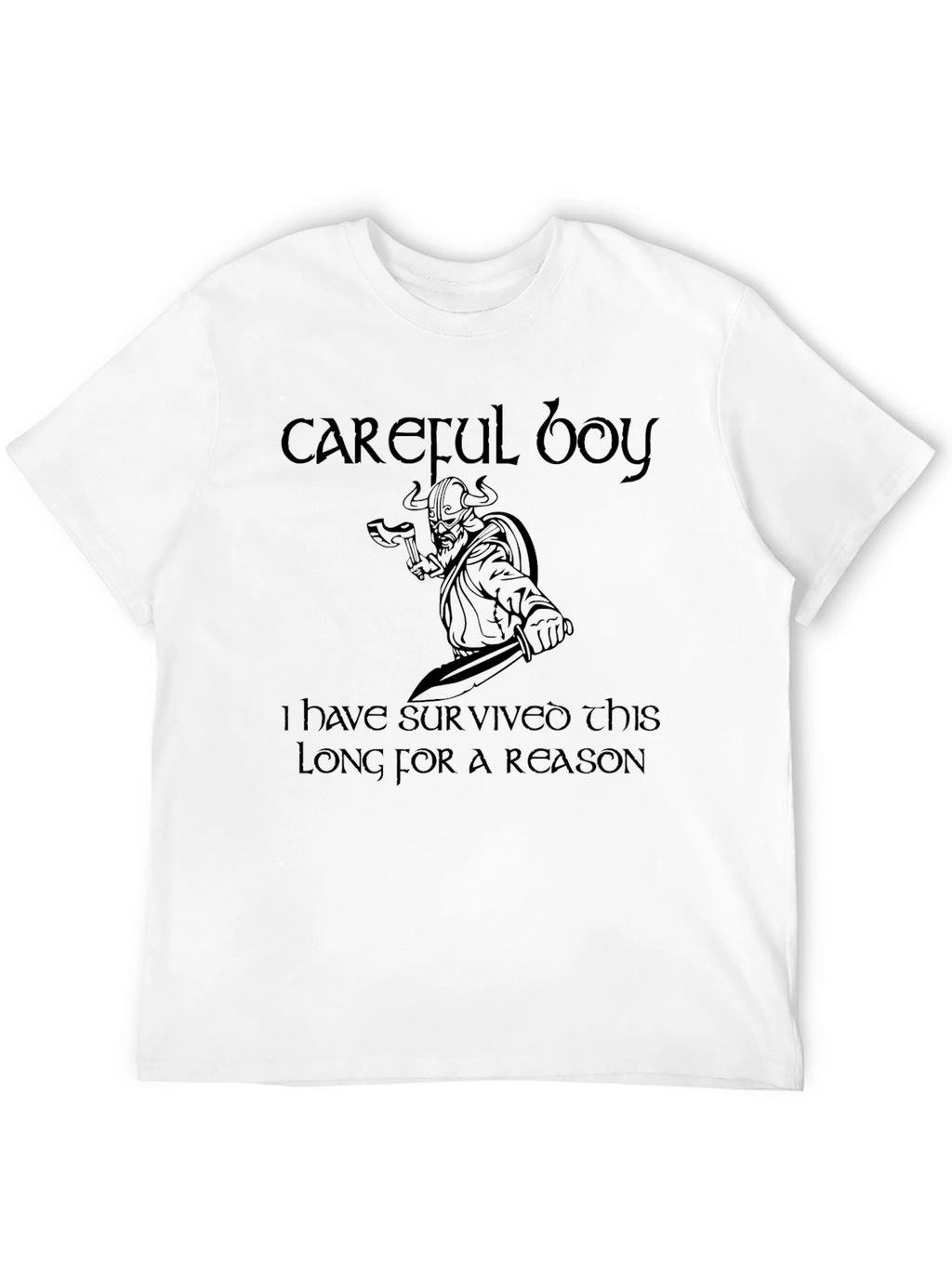 Careful Boy Viking Graphic Tee - Black