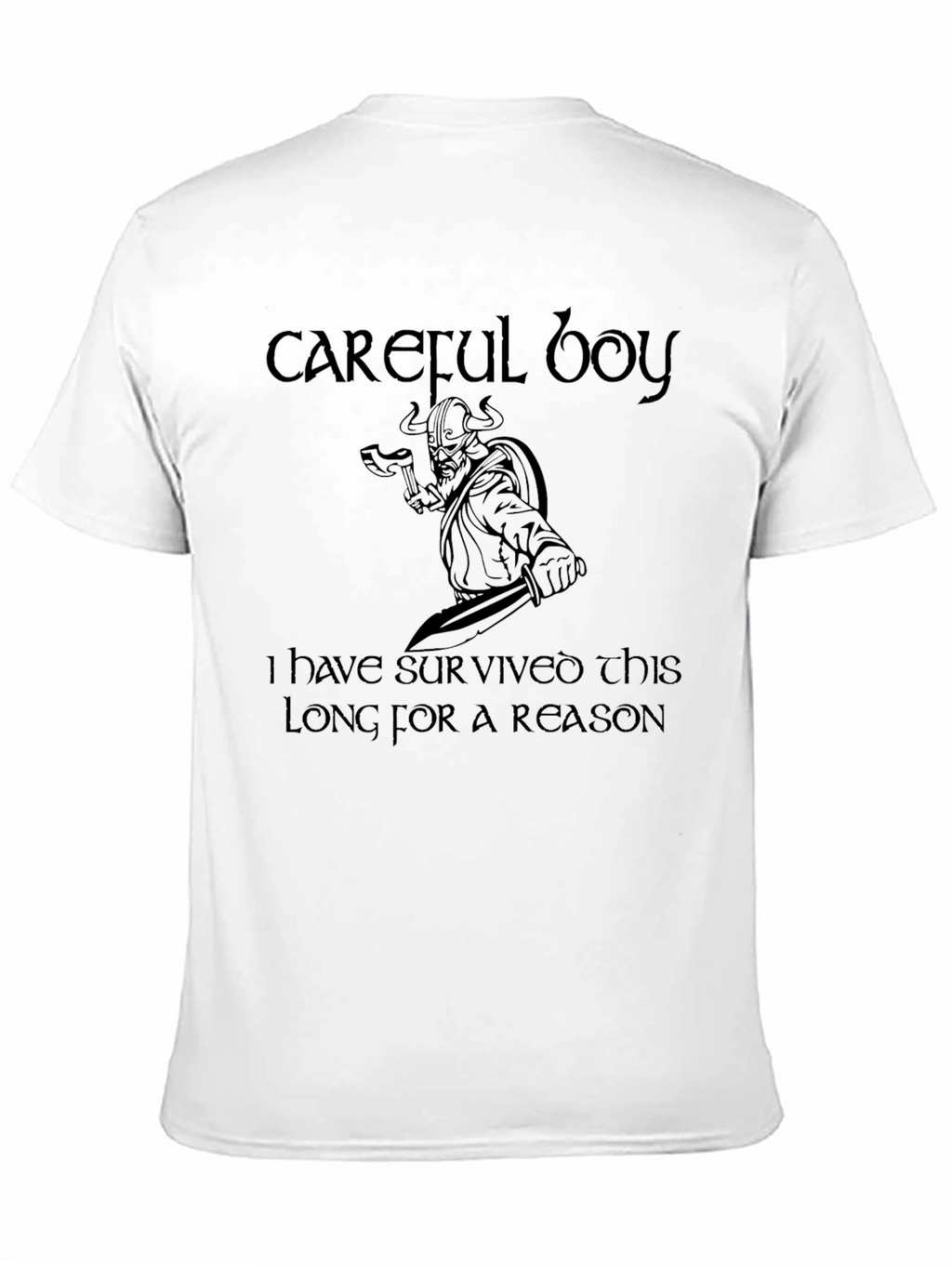 Careful Boy Viking Graphic Tee - Black