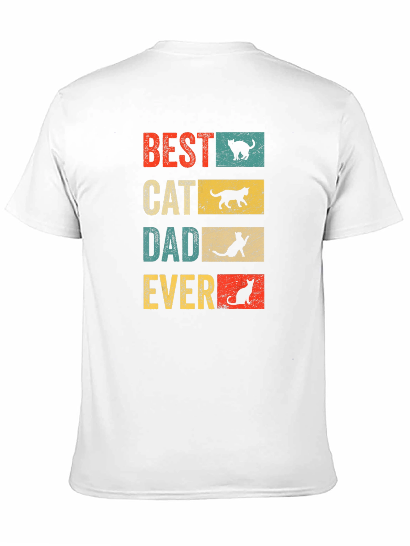 Best Cat Dad Ever T-Shirt - Vintage Design