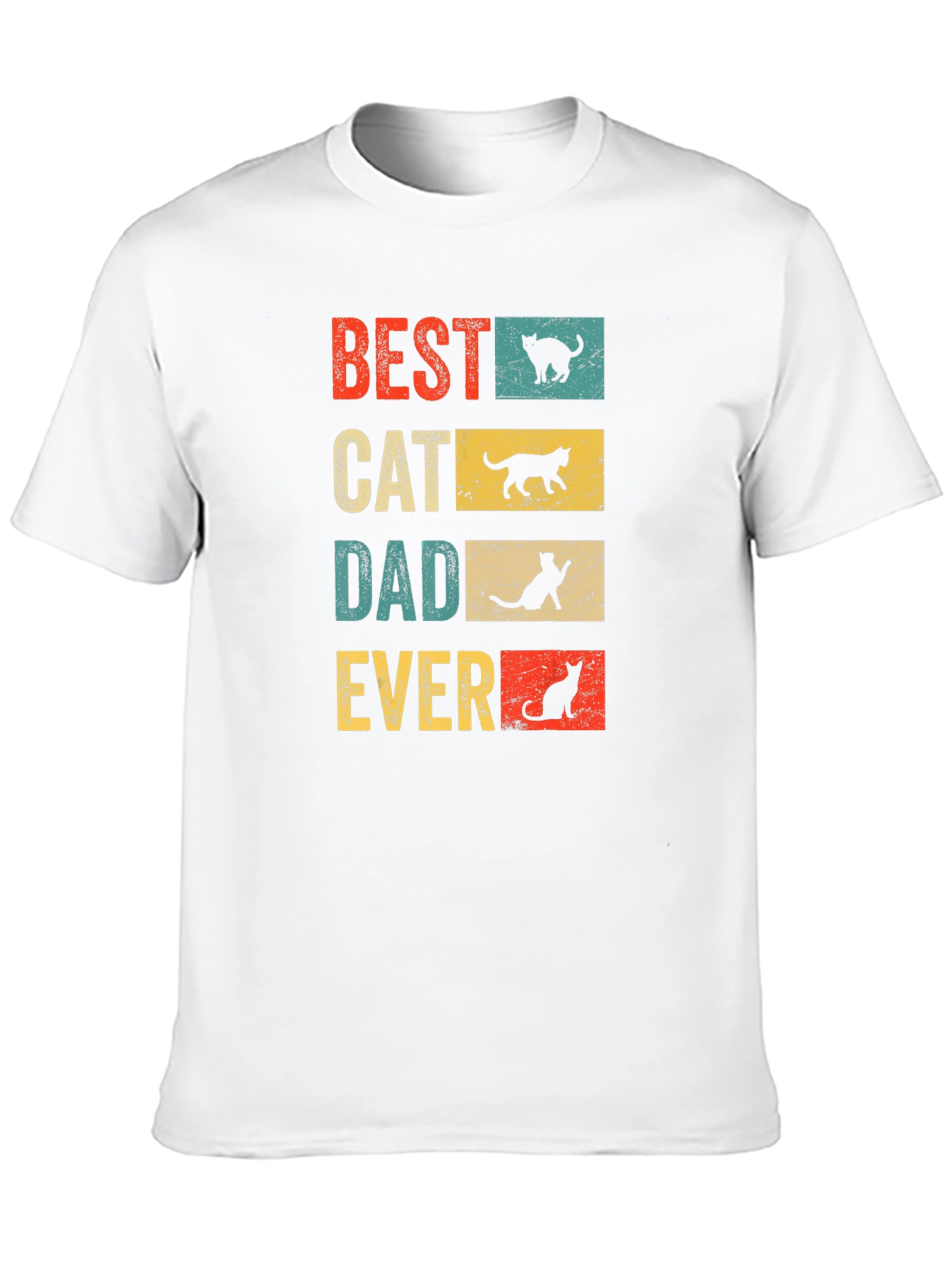 Best Cat Dad Ever T-Shirt - Vintage Design