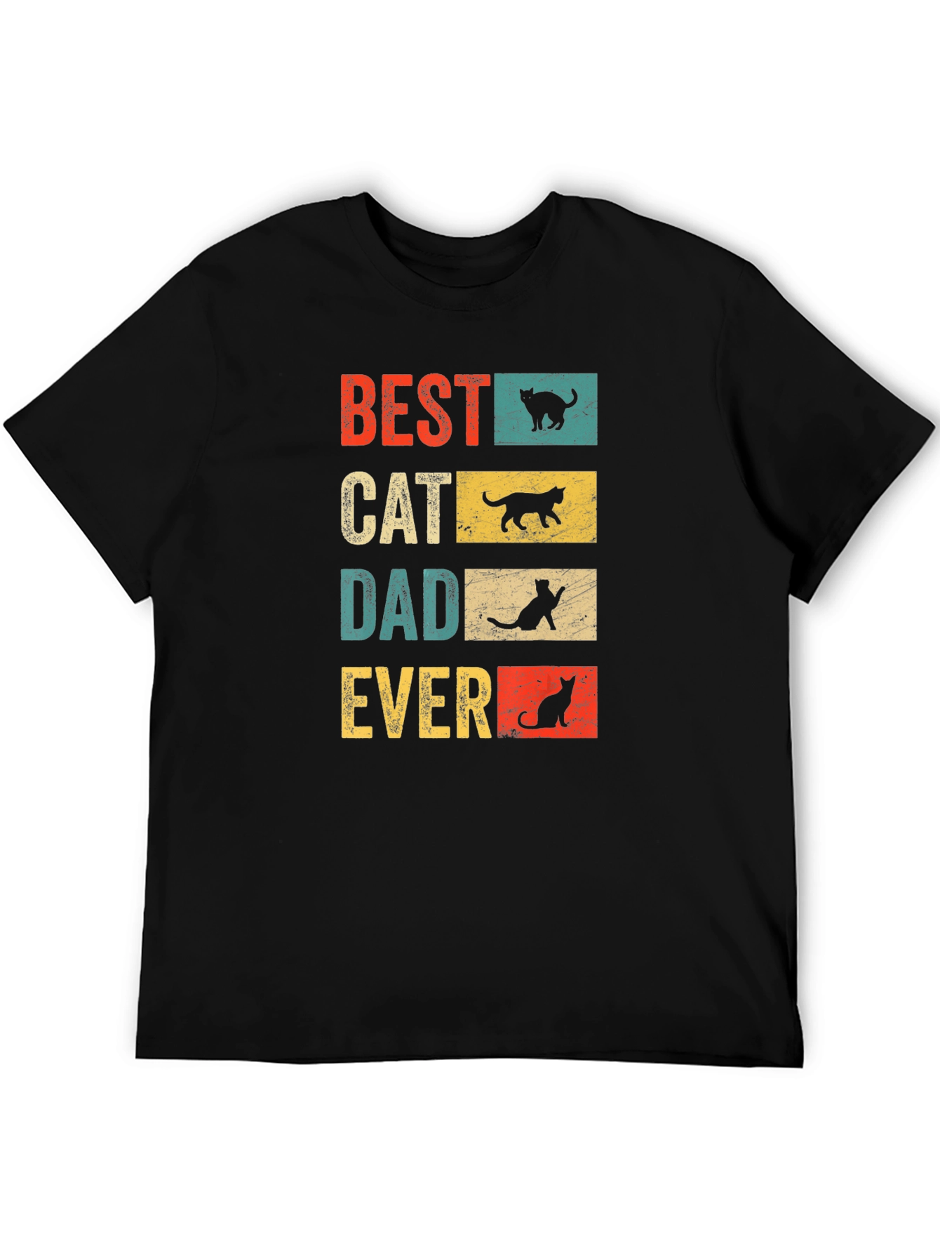 Best Cat Dad Ever T-Shirt - Vintage Design