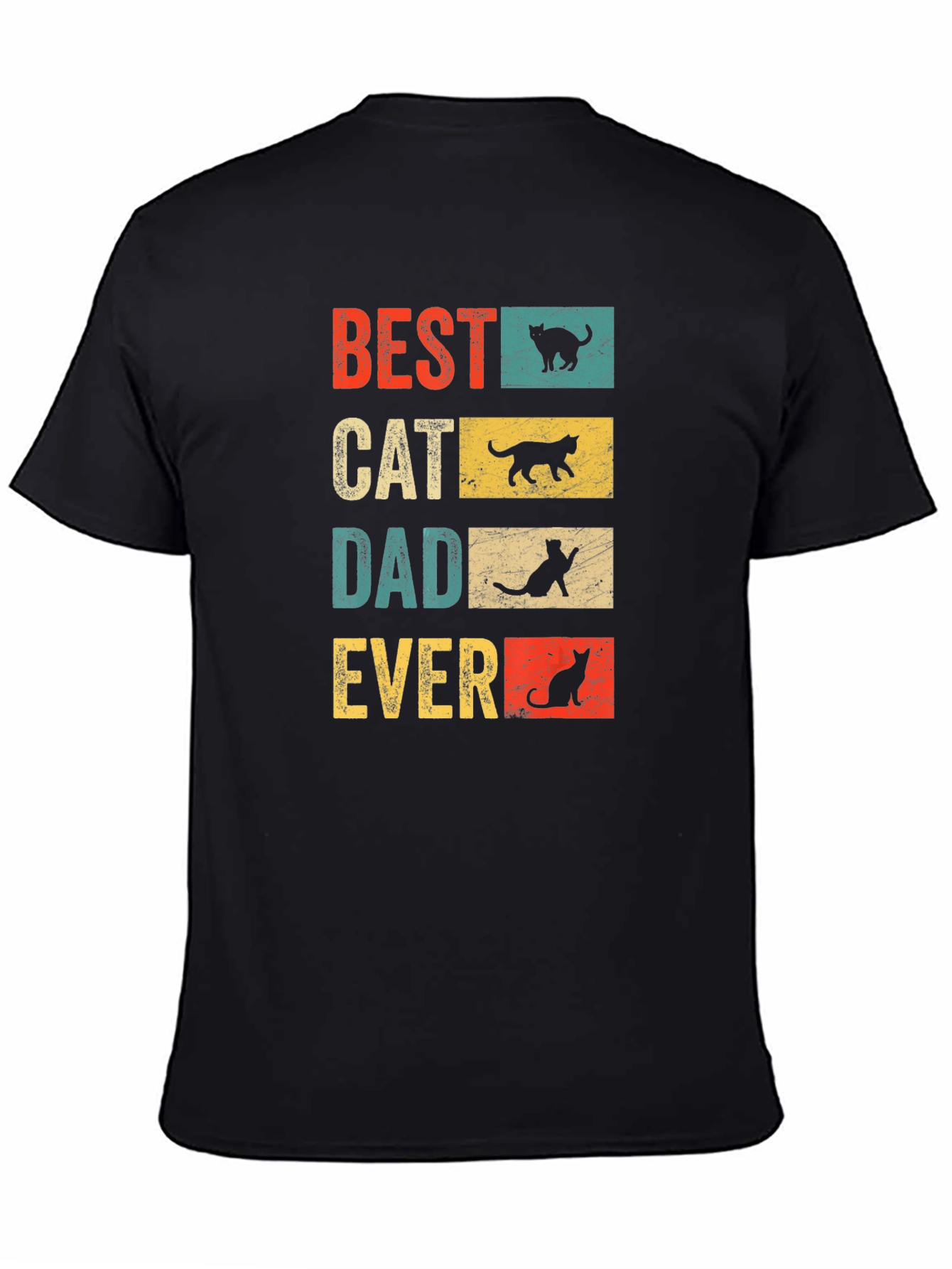 Best Cat Dad Ever T-Shirt - Vintage Design