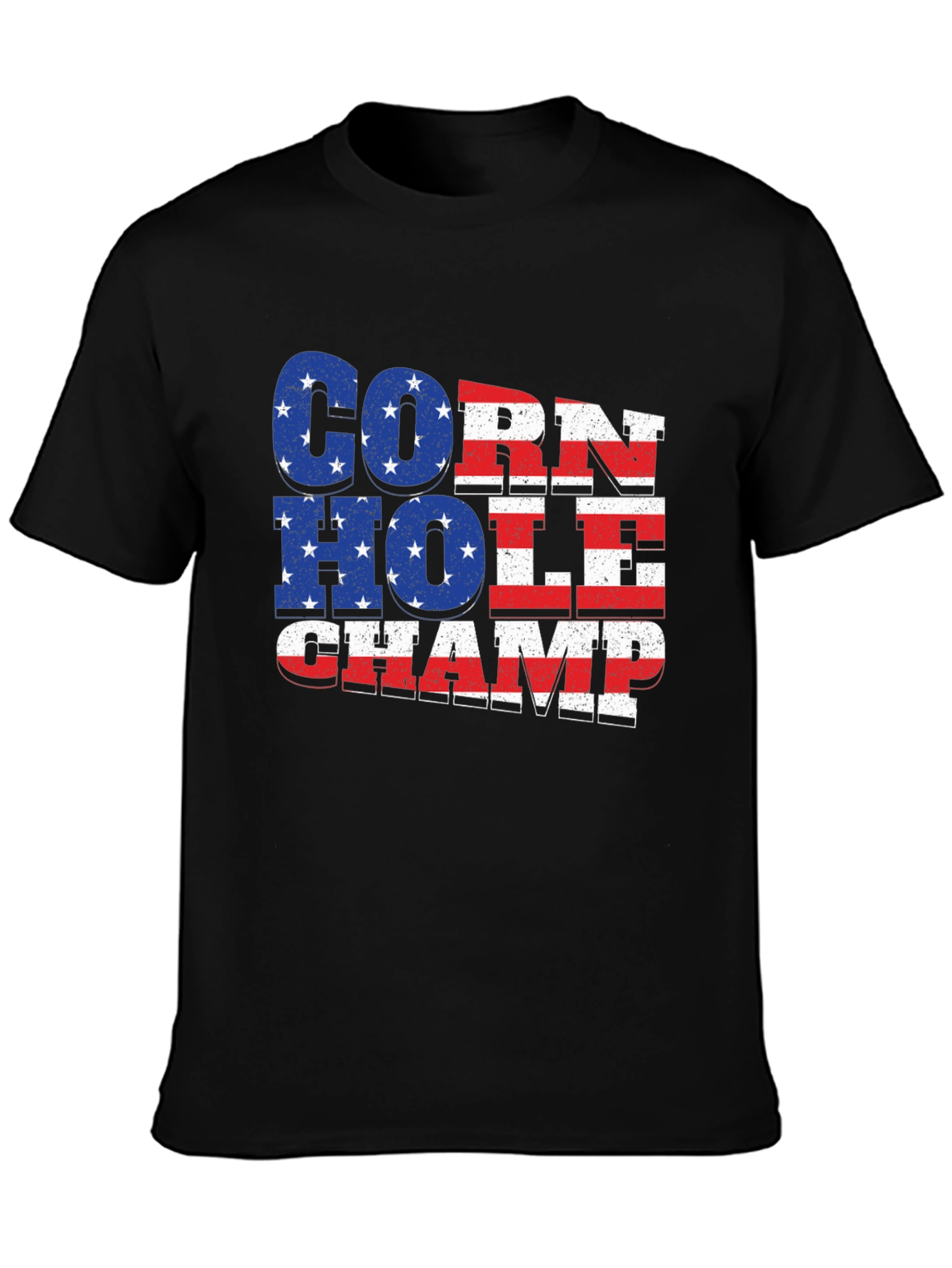 Cornhole Champ USA Flag T-Shirt