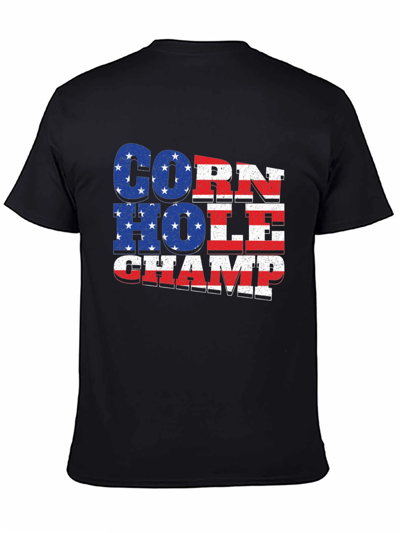 Cornhole Champ USA Flag T-Shirt