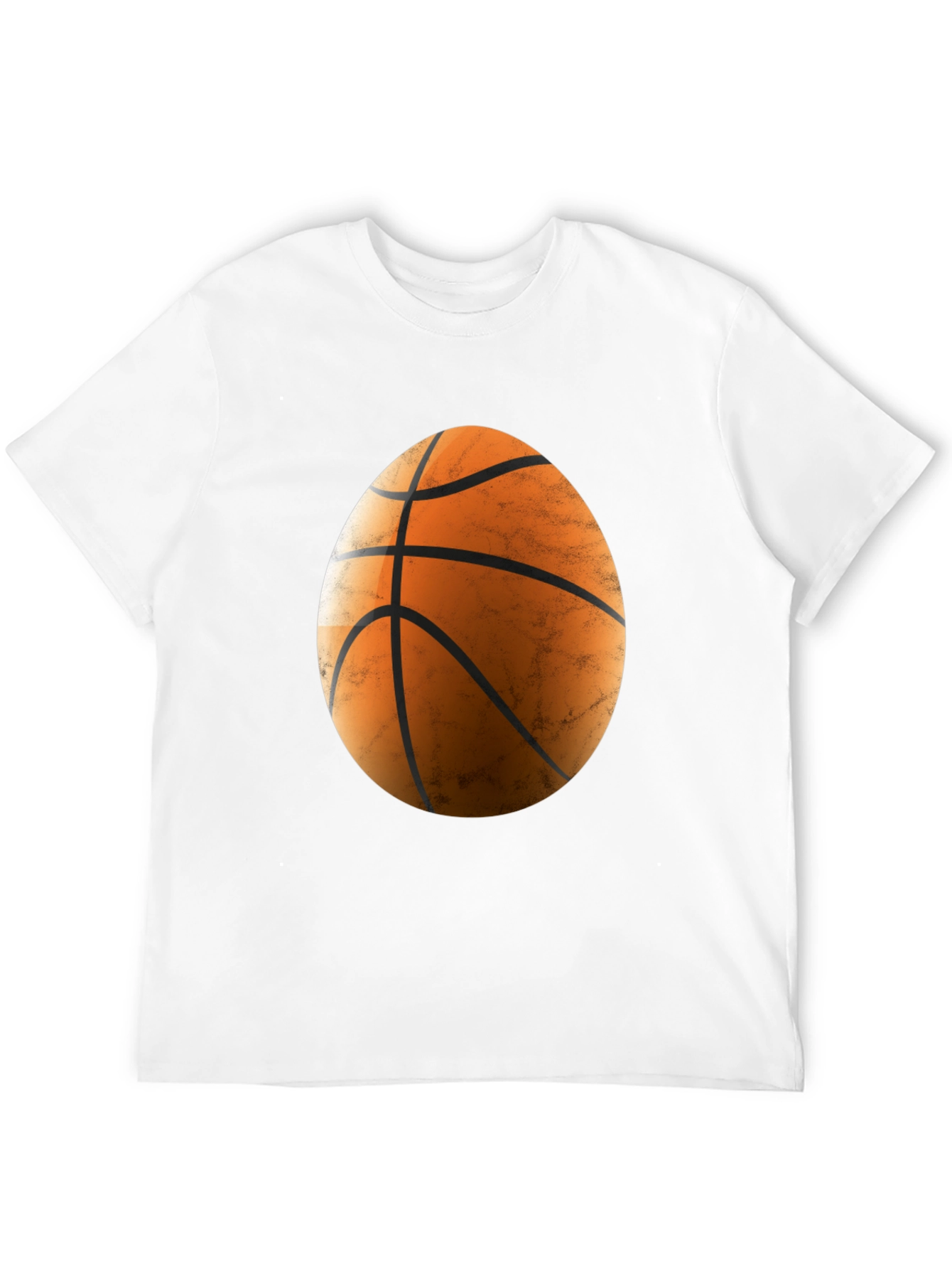 Basketball Egg Graphic Tee - Black Cotton Blend Shirt
