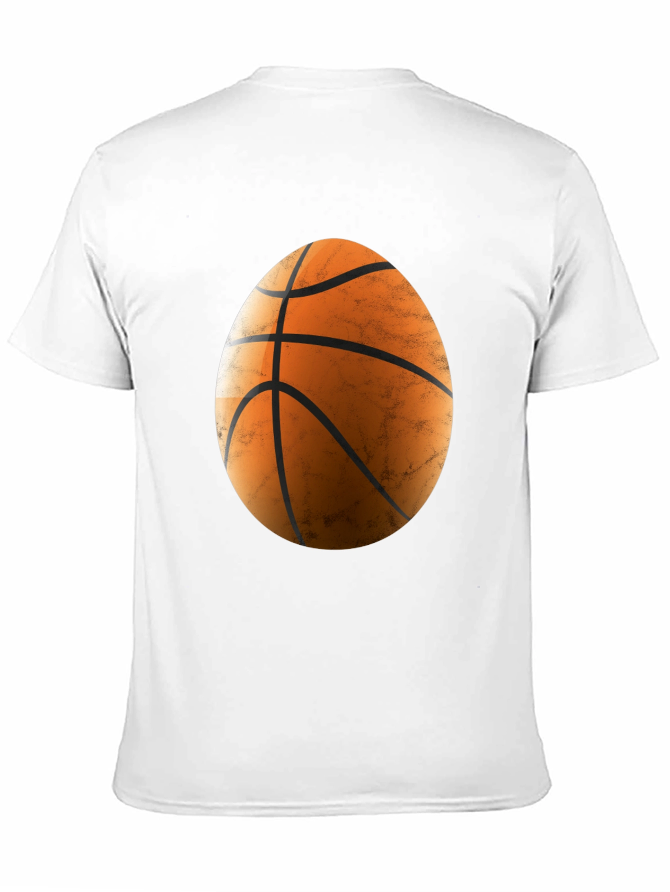Basketball Egg Graphic Tee - Black Cotton Blend Shirt