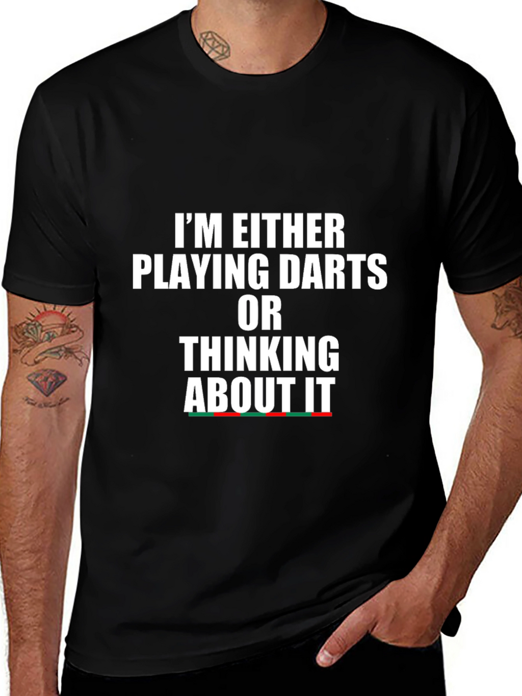 Darts Player Black Graphic Tee
