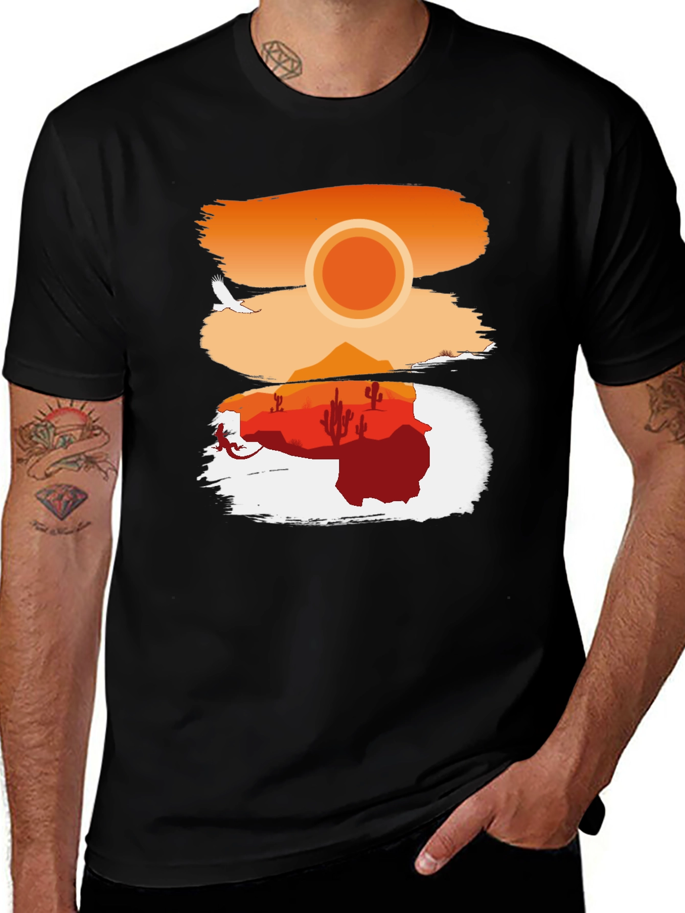 Desert Sunset Graphic T-Shirt