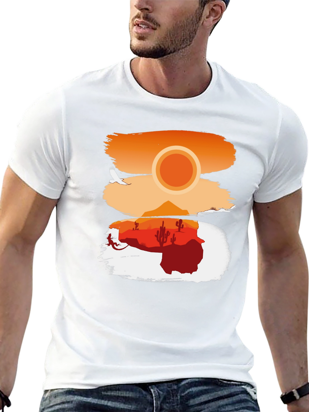 Desert Sunset Graphic T-Shirt
