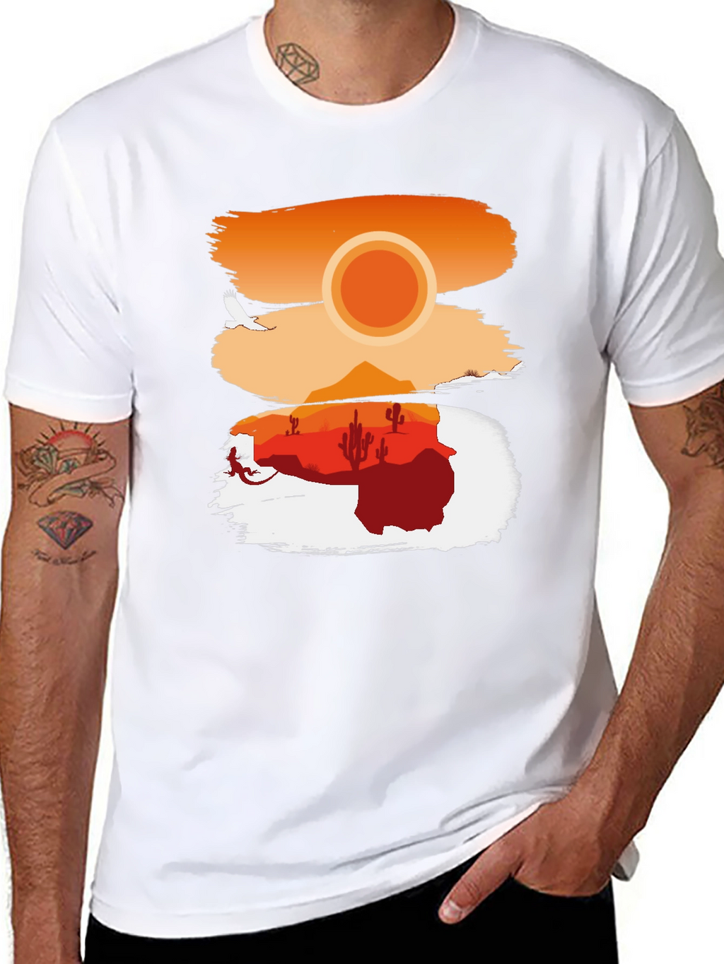 Desert Sunset Graphic T-Shirt