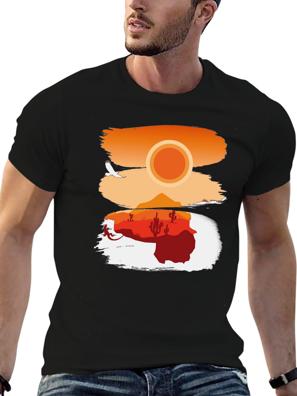 Desert Sunset Graphic T-Shirt