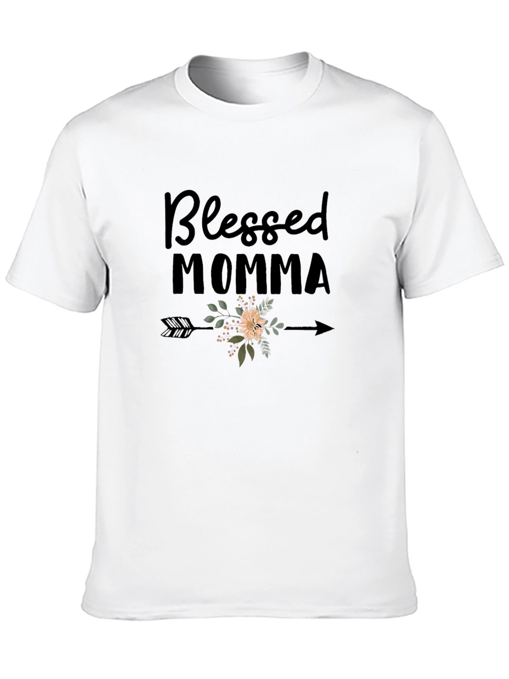 Blessed Momma Floral Arrow T-Shirt