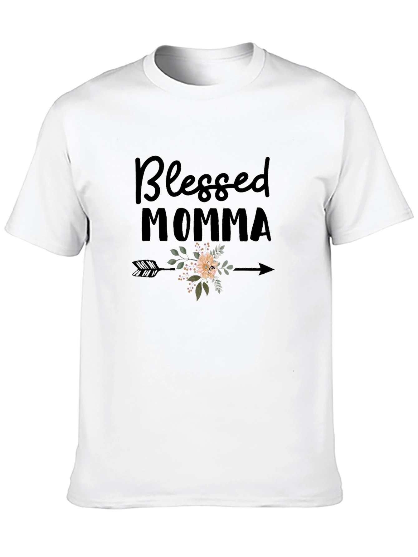 Blessed Momma Floral Arrow T-Shirt