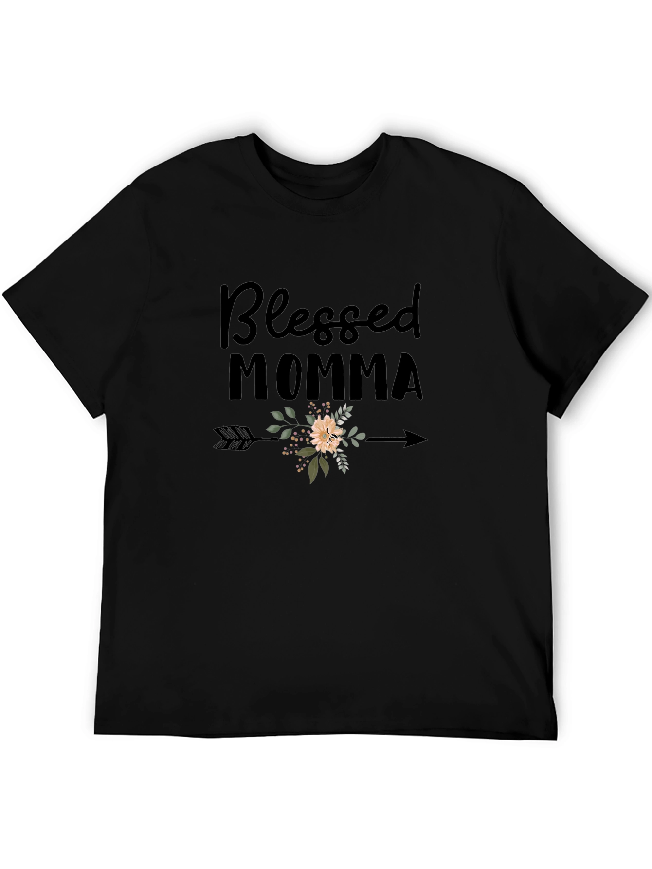 Blessed Momma Floral Arrow T-Shirt
