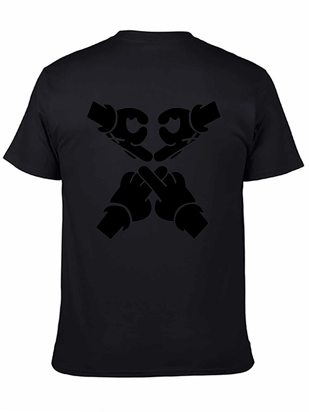 Graphic Tee: Cartoon Hands Gesture T-Shirt
