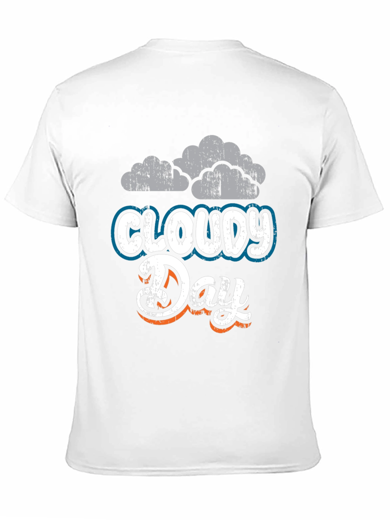 Cloudy Day Graphic Tee - Soft Black Cotton Blend