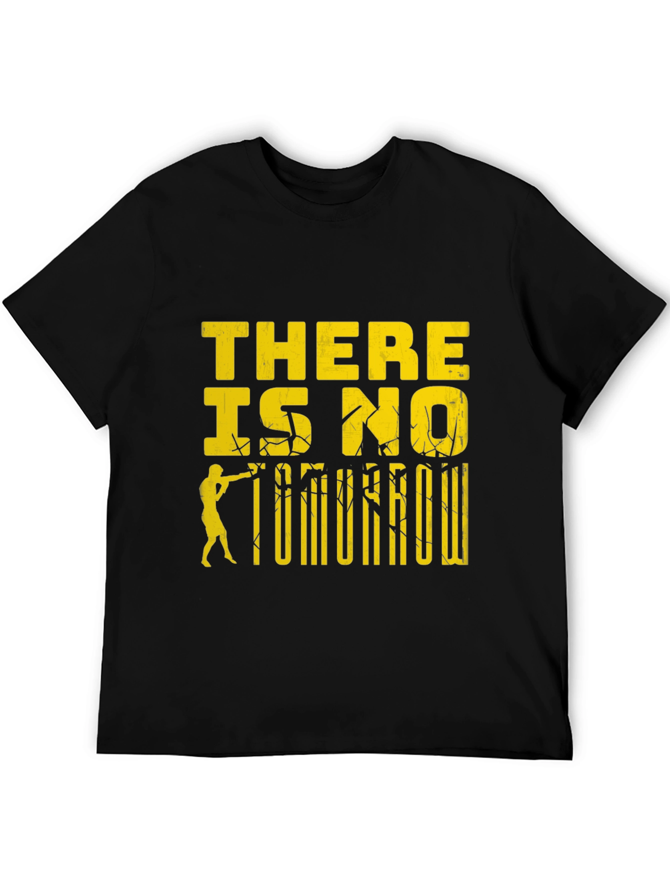 There Is No Tomorrow Graphic Print Black T-Shirt