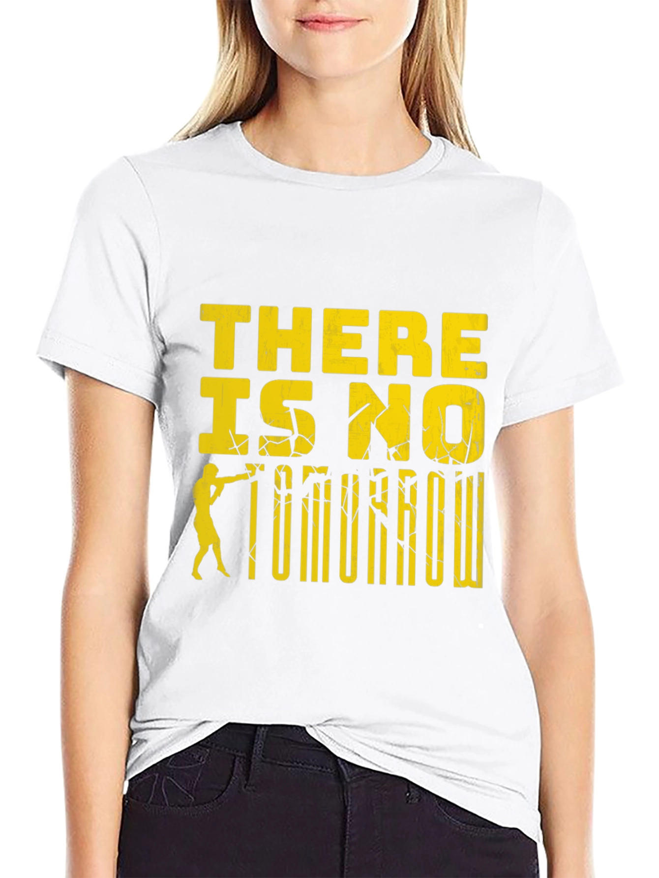 There Is No Tomorrow Graphic Print Black T-Shirt