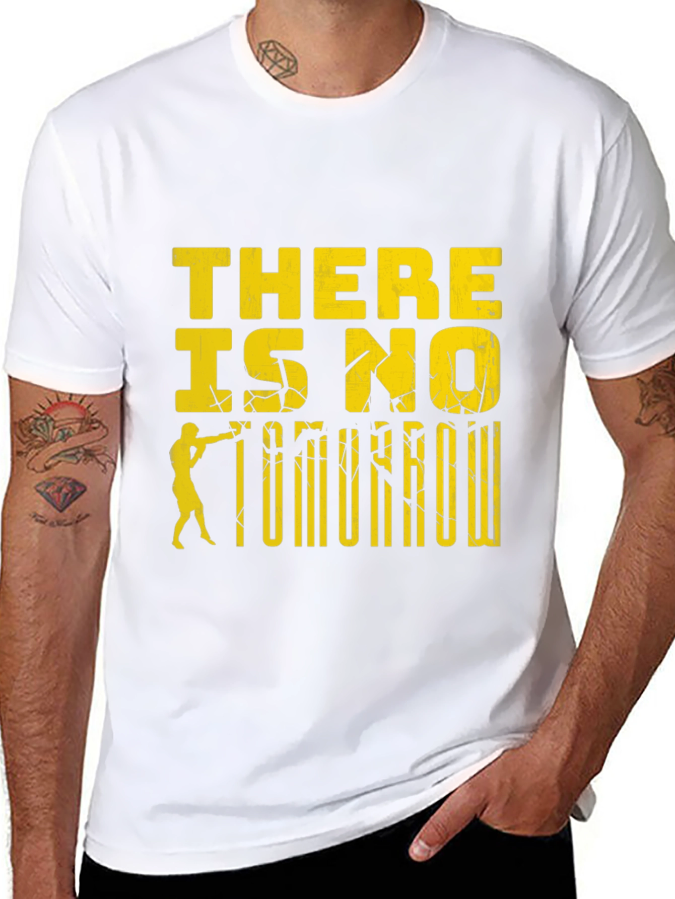 There Is No Tomorrow Graphic Print Black T-Shirt