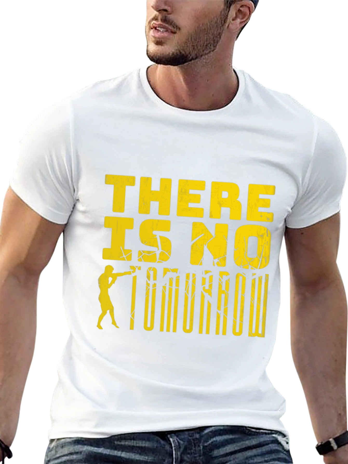 There Is No Tomorrow Graphic Print Black T-Shirt