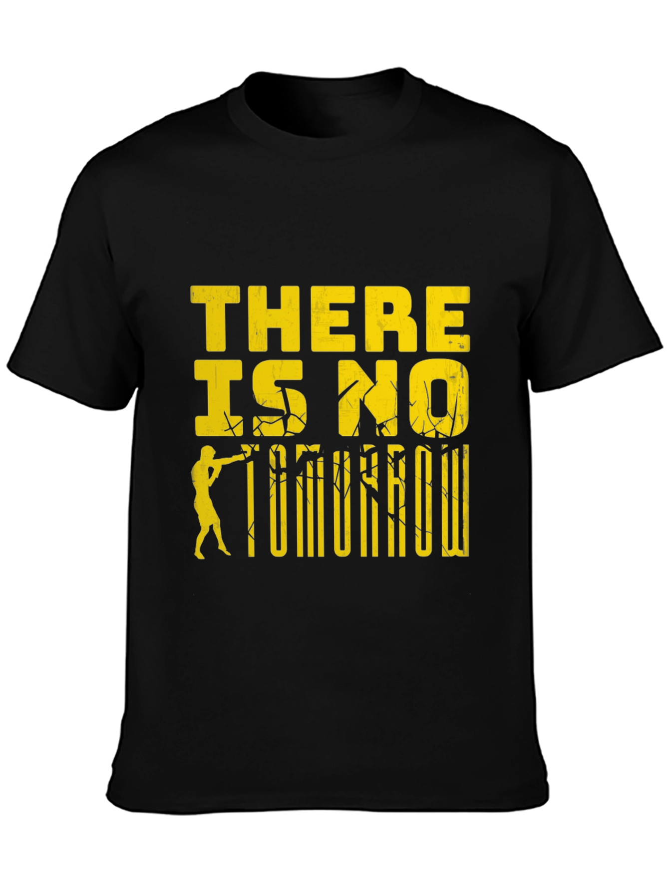 There Is No Tomorrow Graphic Print Black T-Shirt